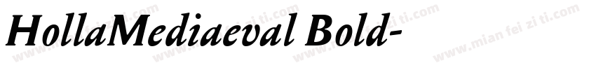 HollaMediaeval Bold字体转换